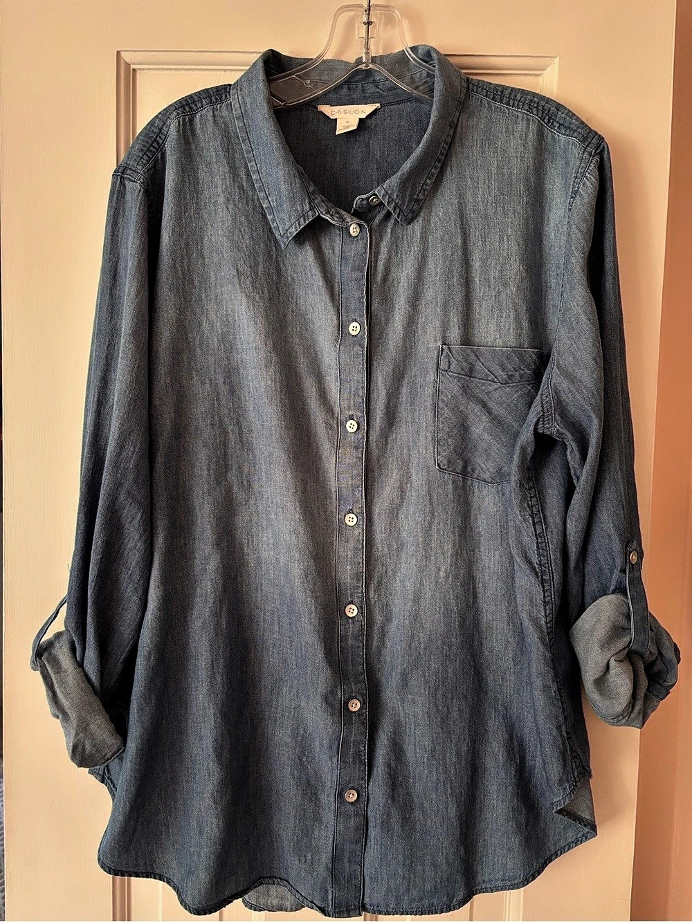 CASLON Cotton Button Down Shirt Size 1X